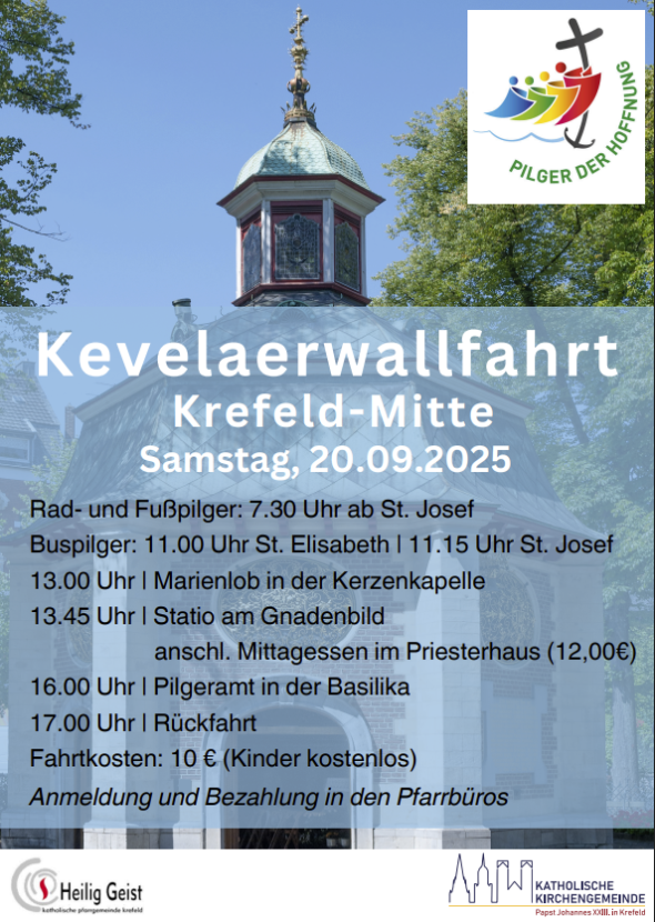Plakat der Kevelaer Wallfahrt (c) Heilig Geist Krefeld / Johannes XXIII